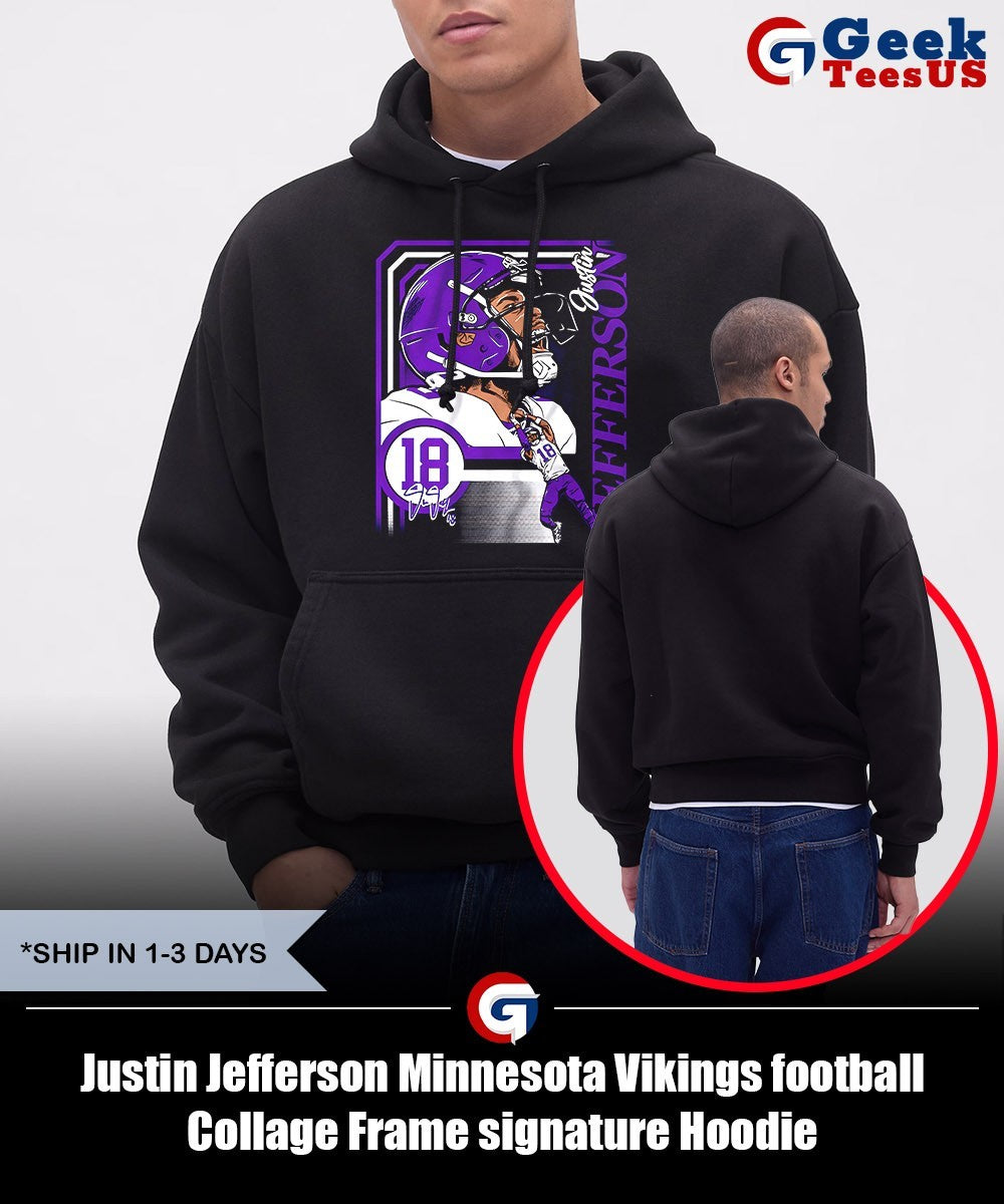 Justin Jefferson Minnesota Vikings football Collage Frame signature shirt