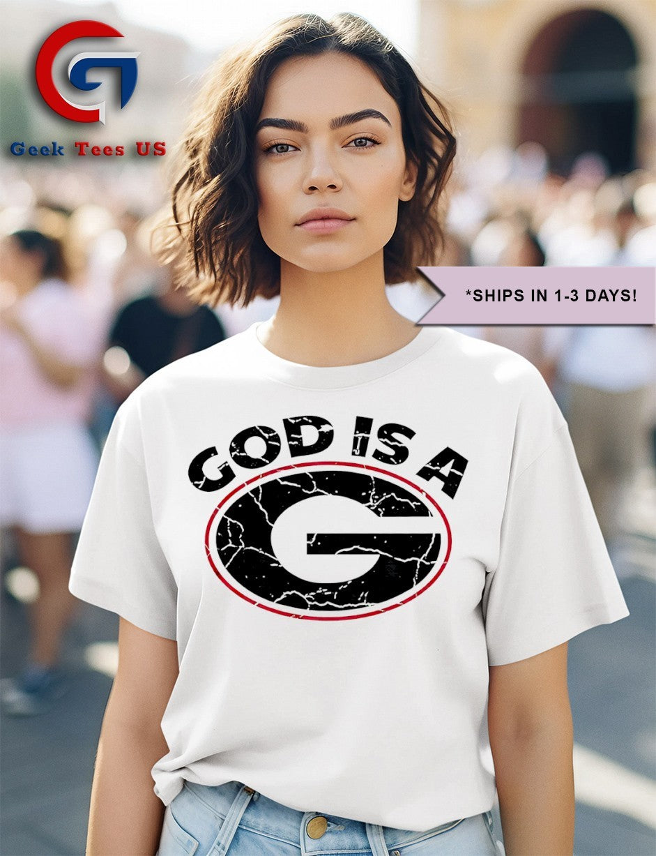 Justin Williams God is a Georgia Bulldogs logo shirt
