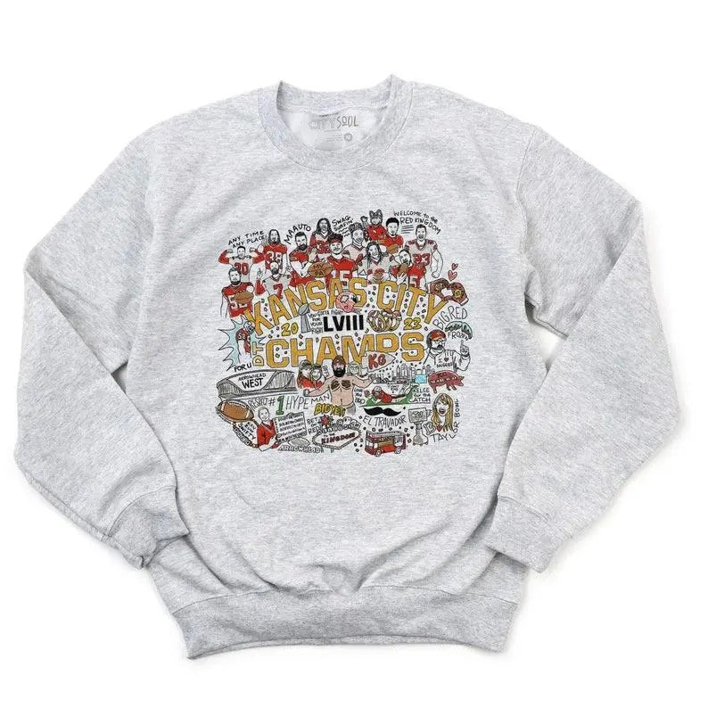 KC Spiky hair fighters Champions 2024 2023 Sweatshirt, Champions Kansas Spiky hair fighters Shirt, Back Hidden leaf ninja...