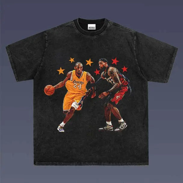 KOBE VS LEBRON 1.1 VINTAGE TEE | MEN'S GRAPHIC T-SHIRT SWEATSHIRT HOODIE | GIFT FOR FAN | DripVista.com