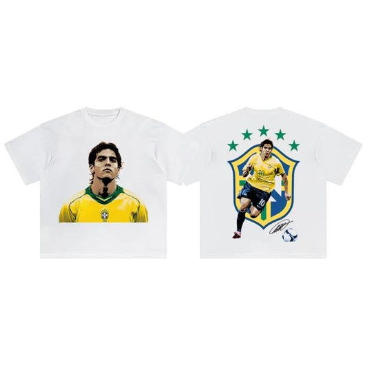 Kaka Brazil T-Shirt, Kaka 2-Sided Vintage Graphic Tees, Unisex Soccer Shirt, Sport Merch, Gift For Fan, Cotton comfort Menswear Womenswear Streetwear