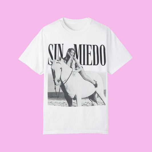 Kali Equestrian SIN MIEDO Graphic Tee, Sxy Retro Tour Shirt, Bold Latina Fashion Aesthetic, Unisex Menswear Womenswear Top