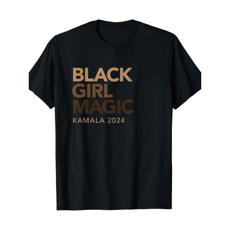 Kamala Harris 2024 Black Girl Magic with Melanin T-shirt, Men's T-shirt Made in USA Hoodie, Sweatshirt | DripVista.com