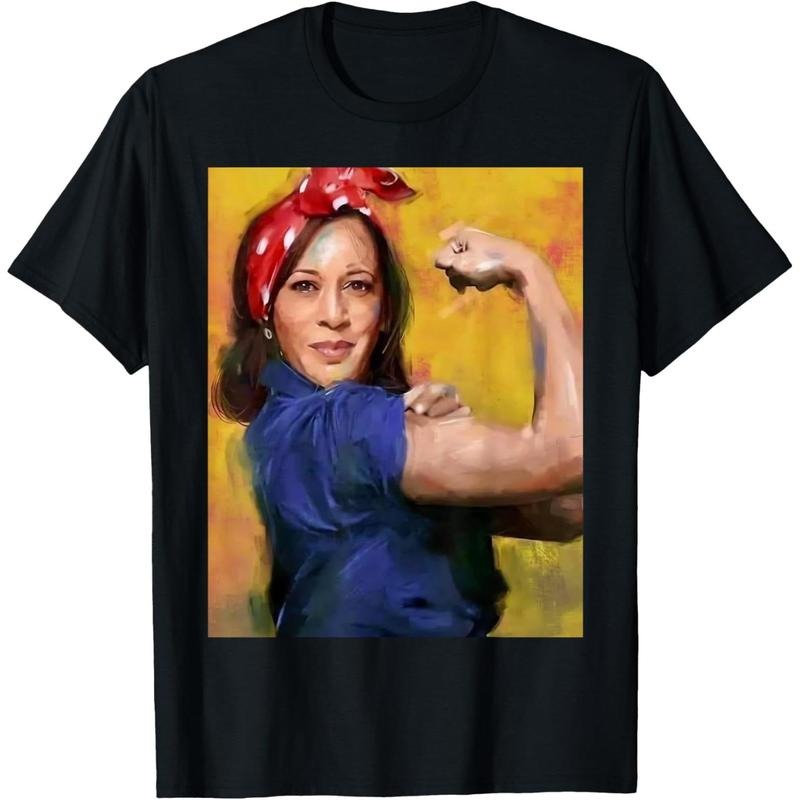 Kamala Harris 2024 Rosie The Riveter Childless Cat Lady Vote T-Shirt made in usa Hoodie, Sweatshirt | DripVista.com