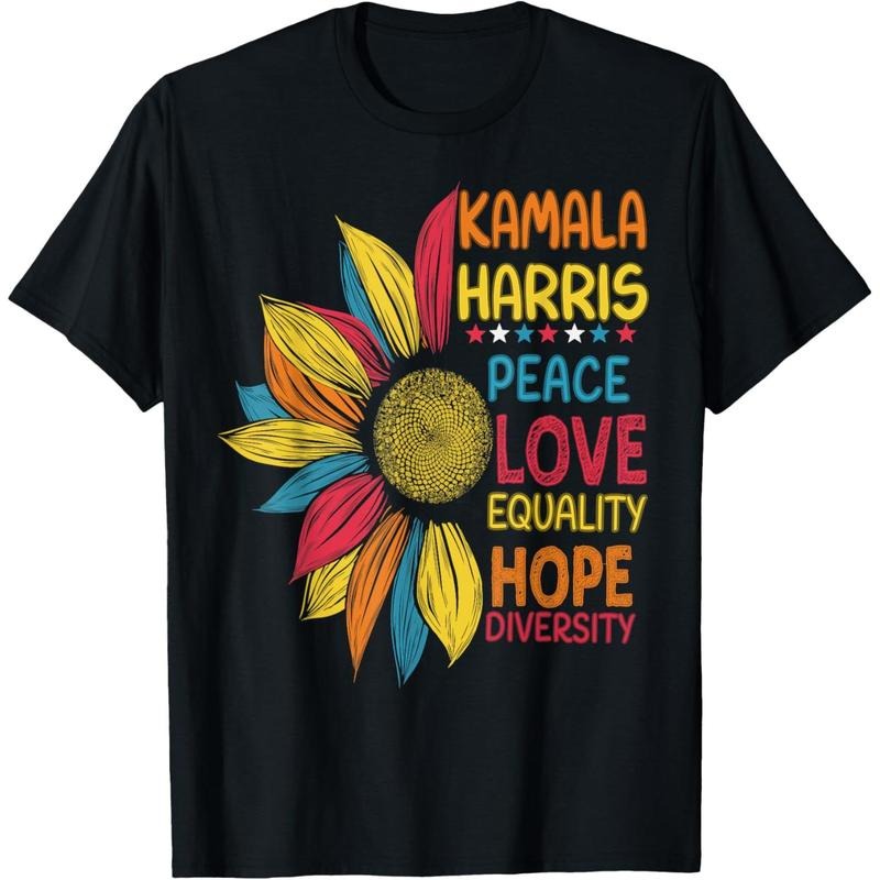 Kamala Harris Peace Love Equality Hope Diversity T-Shirt made in usa Hoodie, Sweatshirt | DripVista.com
