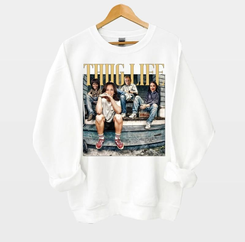 Kamala Harris Thug Life Shirt, Kamala Harris President 2024 Shirt, Funny Kamala Sweatshirt, Democrat Shirt, President Harris Tshirt