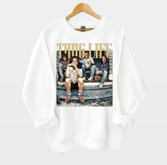 Kamala Harris Thug Life Shirt, Kamala Harris President 2024 Shirt, Funny Kamala Sweatshirt, Democrat Shirt, President Harris Tshirt