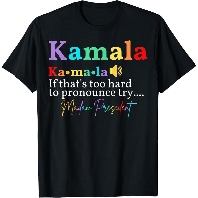 Kamala If that's too hard to pronounce try Madam President T-Shirt made in usa Hoodie, Sweatshirt | DripVista.com