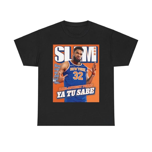 Karl Anthony Towns New York Slam Cover Tee T-Shirt, 100% Cotton Unisex T-Shirt, Gift For Fan