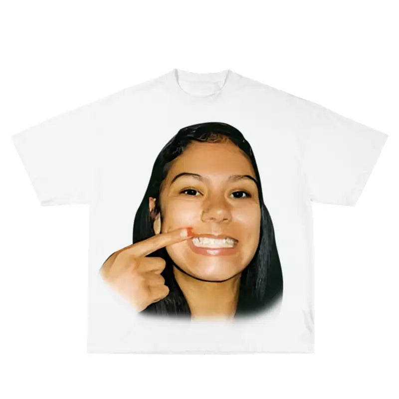 Karrahbooo Inspired Vintage Graphic T-shirt Heavy Cotton Tee Basketball 90 s Styled Shirt Hiphop Vibes Y2K Aesthetic Throwback Classic Big Face Celebrity Tee