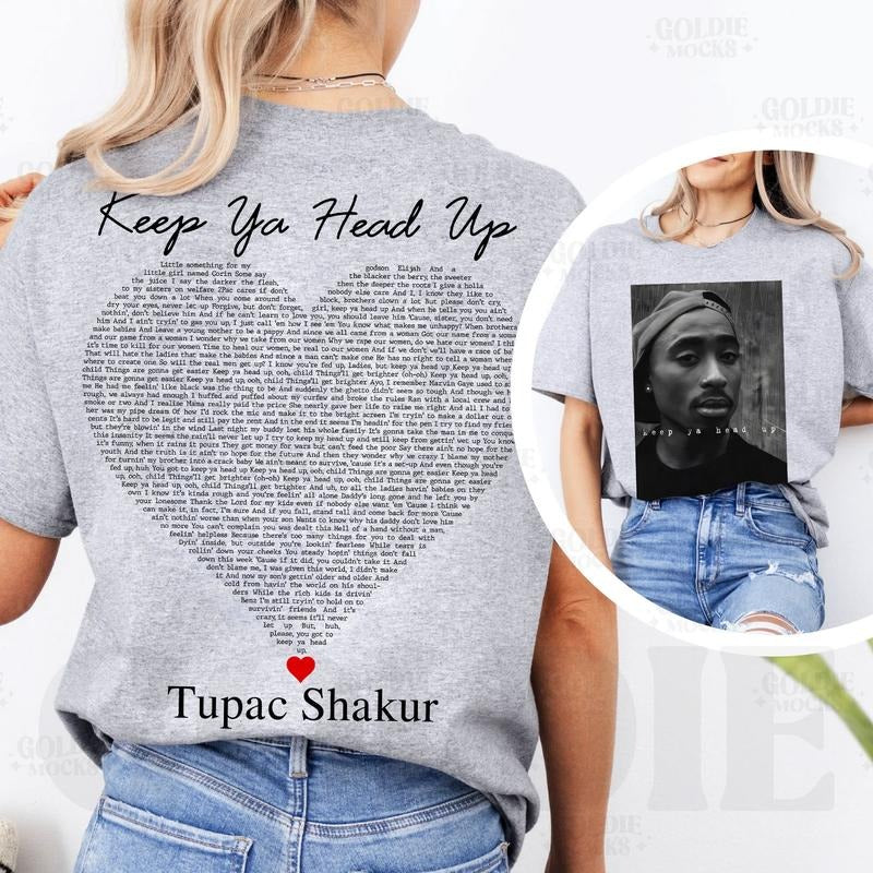 Keep Ya Head Up Tupac Shirt, Vintage TuPac Graphic Tee, Tupac Shakur Shirt, 2Pac Shirt, 90s Merch, Rapper Shirt, Hip Hop 90s Legends Shirt