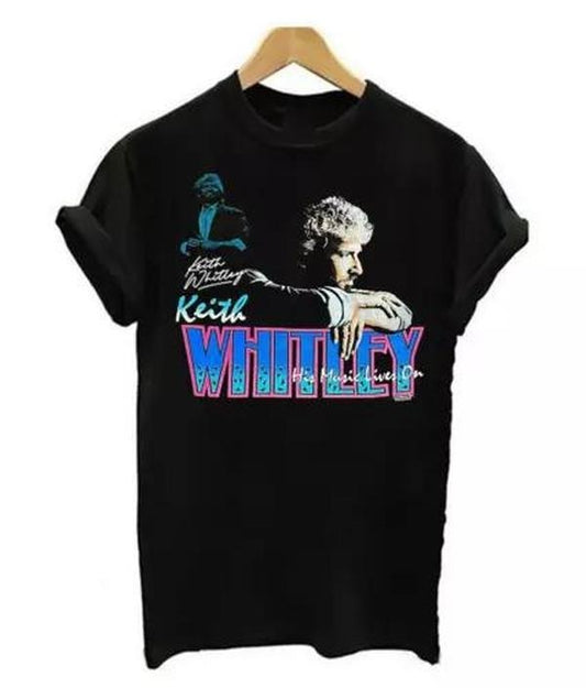 Keith Whitley Black Tee Men Short Sleeve T Shirt, Singer Shirt, Country Music Lover Shirt, Musician Gift
