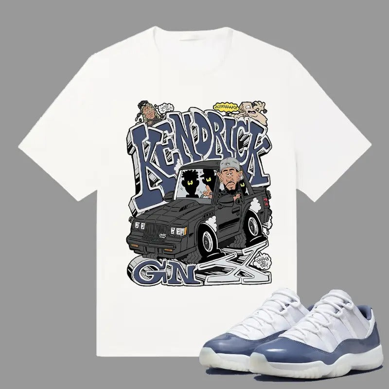 Kendrick GNX Match For 11 Low Diffused Blue, Streetwear Short Sleeve Unisex Cotton T-shirt Hoodie, Sweatshirt | DripVista.com