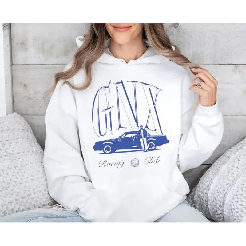 Kendrick Lamar Gnx Album Sweatshirt, Vintage Gnx Racing Glub Hoodie, Kendrick Lamar Merch Tshirt, Unisex Sweater Pullover Tee