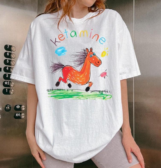Ketaminn Horse Shirt -Funny Saying Shirt, Funny Horse Shirt