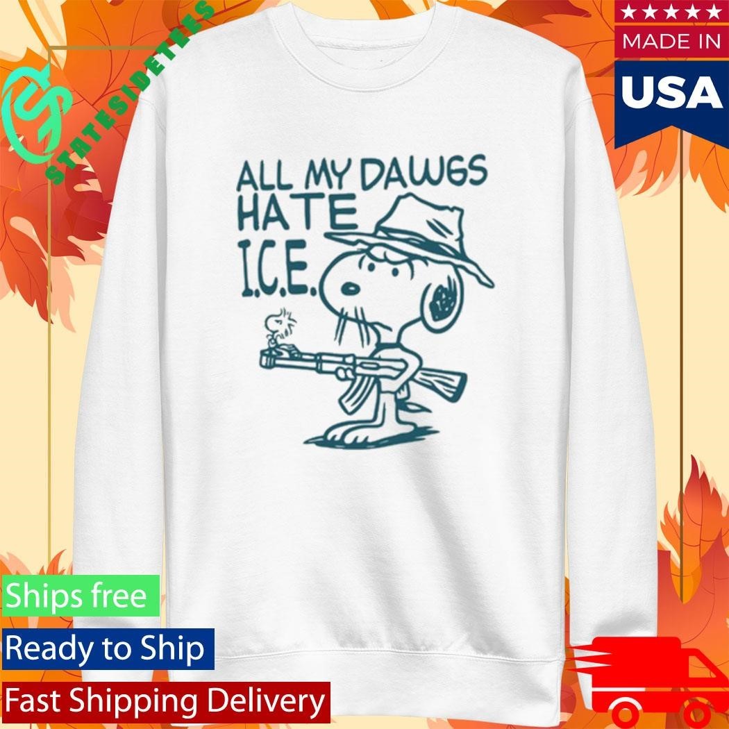 Kevin Ku Wearing All My Dawgs Hate Ice Shirt