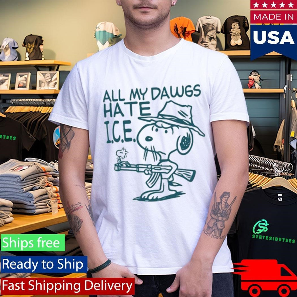 Kevin Ku Wearing All My Dawgs Hate Ice Shirt