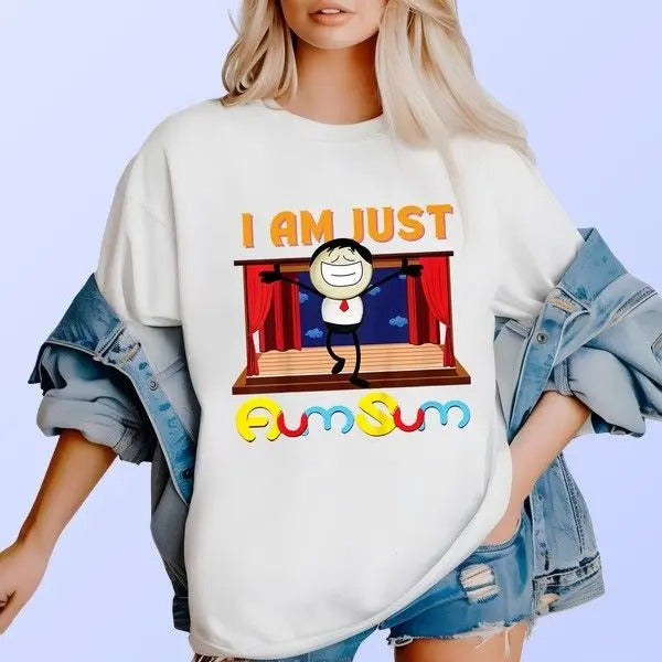 Kids I Am Just Aumsum T-shirt Hiphop Graphic Adventure Tee For Outdoor Enthusiasts Hoodie, Sweatshirt | DripVista.com