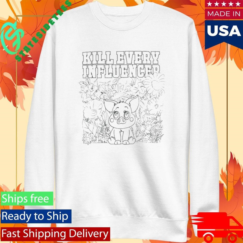 Kill Every Influencers Coloring Book Shirt