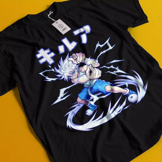 Killua Tshirt Hisoka Shirt Hunter X Hunter Manga Strip HXH Tee Anime Gon T-Shirt