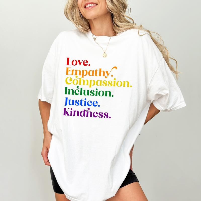 Kindness Is Pride Comfort Colors Shirt, Kindness T-shirt, Positive Graphic Tee, LGBTQ Clothing, Equality Hurts No One...