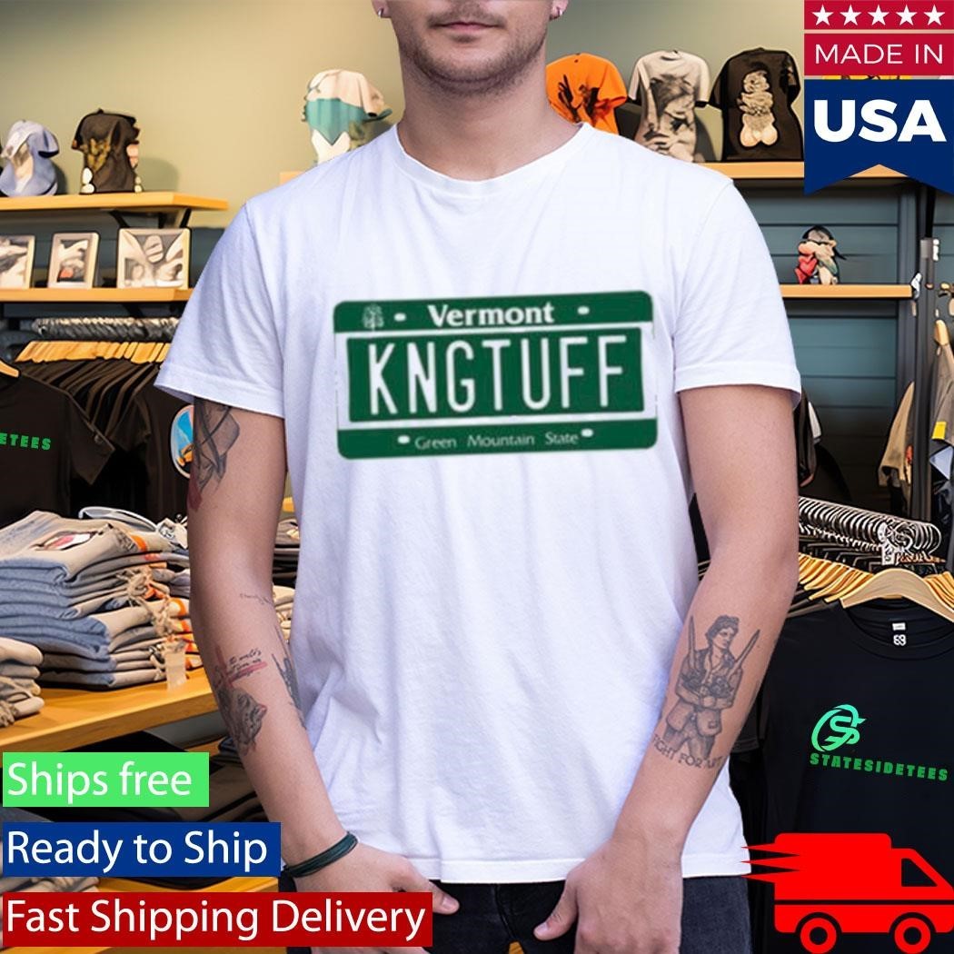 King Tuff Vt License Plate T-Shirt