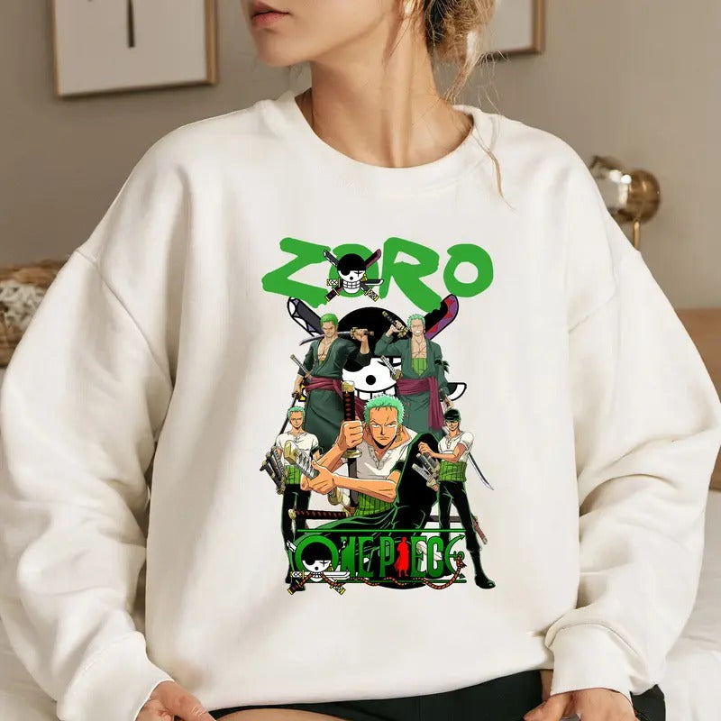 King of Hell Straw Hat OP Shirt Crewneck Hoodie, Anime Shirt Comfort Cotton Sweatshirt | DripVista.com