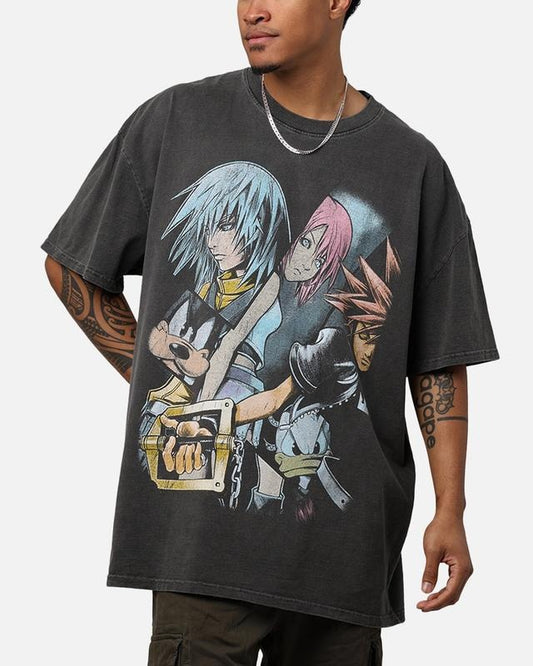 Kingdom Hearts Poster T-Shirt Trending Movie T shirt Vintage 90s T-shirt gift for Movie fans gift for him gift for her unisex T-shirt Urbanwear Shirt Fabric Menswear