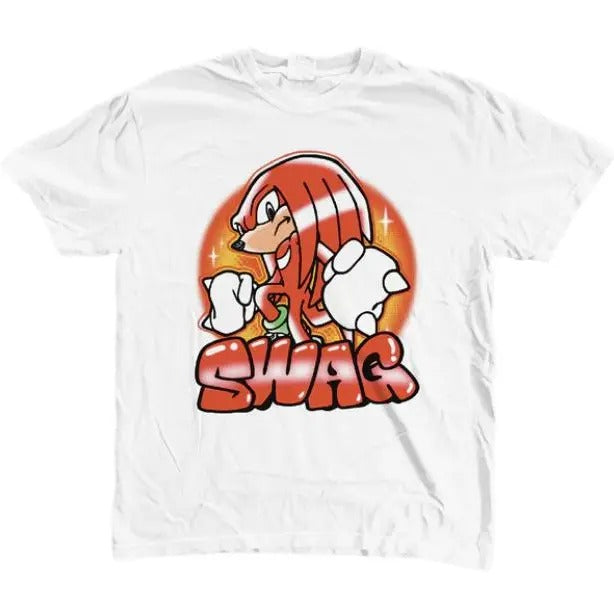 Knuckles Swagkles T-Shirt, Unisex Vintage Graphic Tees Gothic Grunge Y2k Emo Scene Amity Affliction Style Clothes Men Women