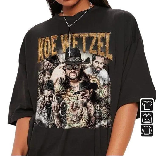 Koe Wetzel Rock Music Black Short Sleeve Tshirt
