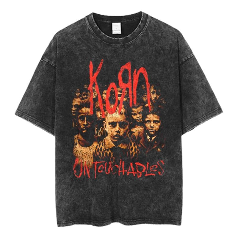 Korn Untouchables Album Graphic Tee, Vintage Band Shirt, Grunge Rock Style, Retro Metal Aesthetic, Menswear Womenswear Top
