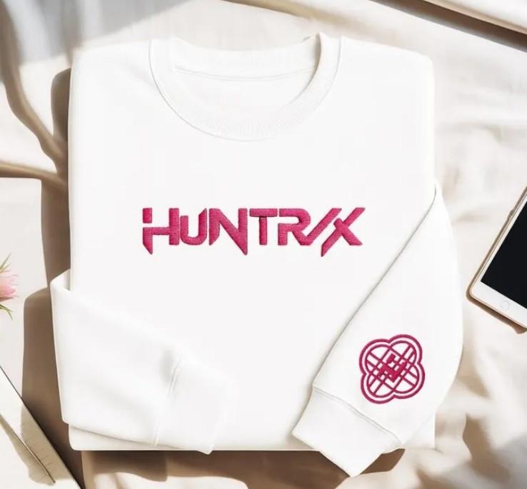 Kpop Hunters Embroidered Sweatshirt T-Shirt, Huntrix Kpop Shirt, Rumi Mira Zoey Pullover, Gift For Woman, Jinu Shirt,...