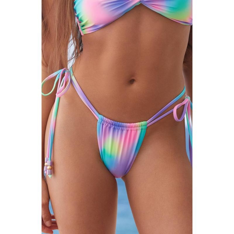 Kulani Kinis Women's Stardust Ruched Tie Side Thong Bikini Bottom T-Shirts, Hoodie, Sweatshirt | DripVista.com
