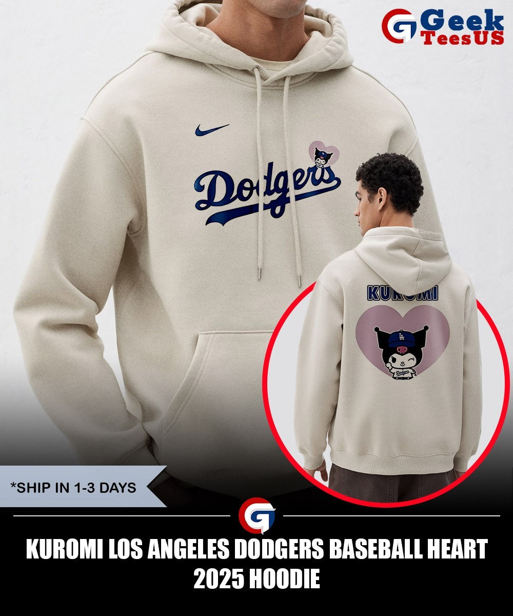 Kuromi Los Angeles Dodgers baseball heart 2025 shirt