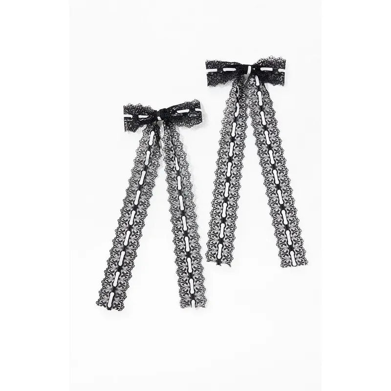LA Hearts Women's 2 Pack Aria Lace Bow Barrettes T-Shirts, Hoodie, Sweatshirt | DripVista.com