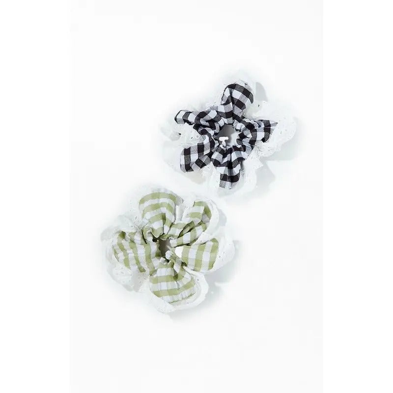LA Hearts Women's 2 Pack Gingham Ruffle Hair Scrunchies T-Shirts, Hoodie, Sweatshirt | DripVista.com