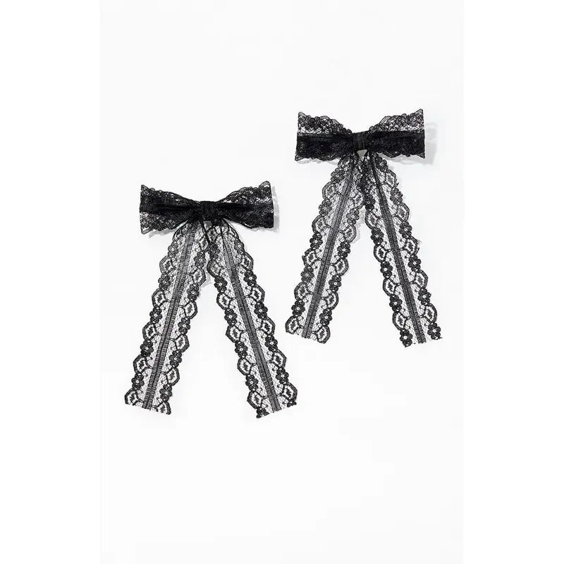 LA Hearts Women's 2 Pack Scalloped Lace Bow Hair Clips T-Shirts, Hoodie, Sweatshirt | DripVista.com