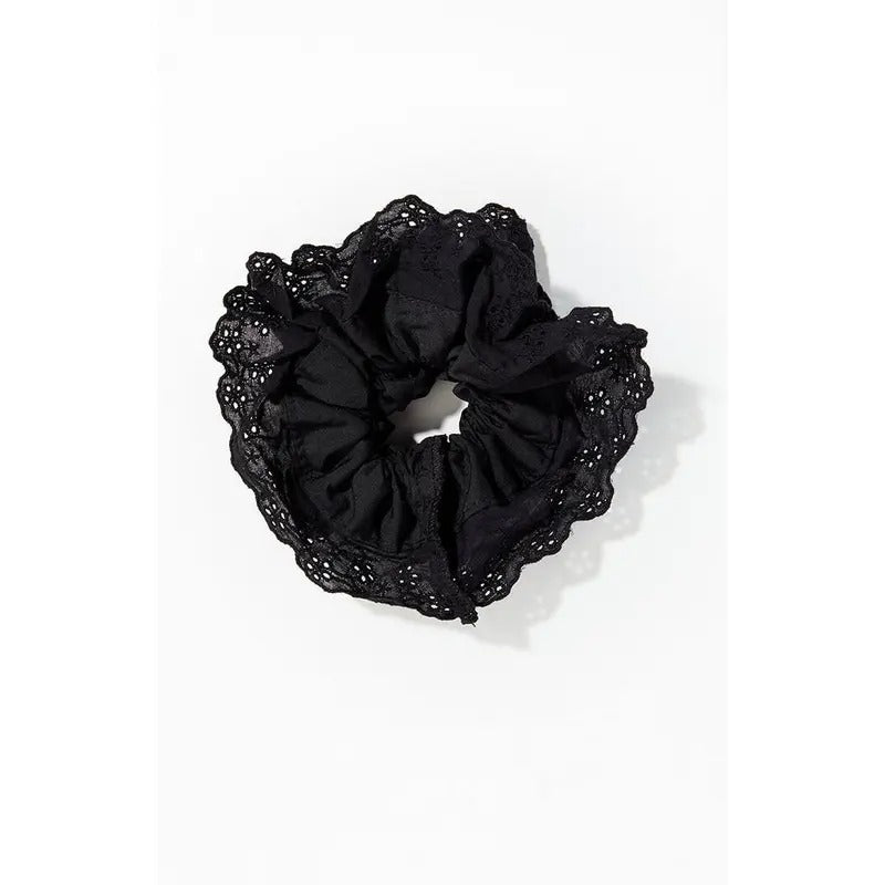 LA Hearts Women's Black Eyelet Hair Scrunchie T-Shirts, Hoodie, Sweatshirt | DripVista.com