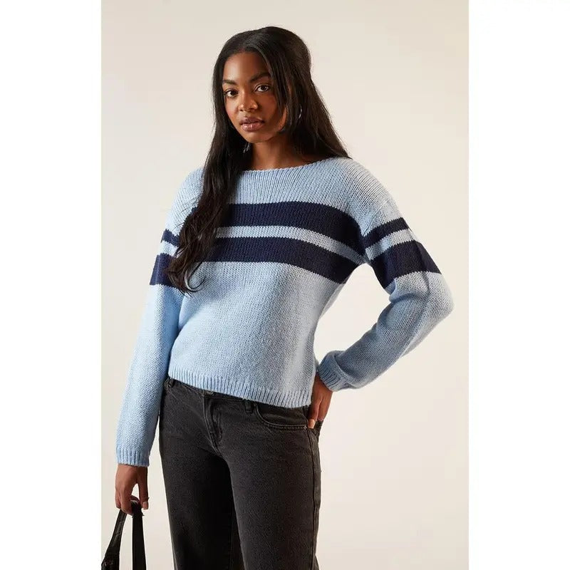 LA Hearts Women's Boat Neck Striped Sweaterstyle{n002}2 T-Shirts, Hoodie, Sweatshirt | DripVista.com
