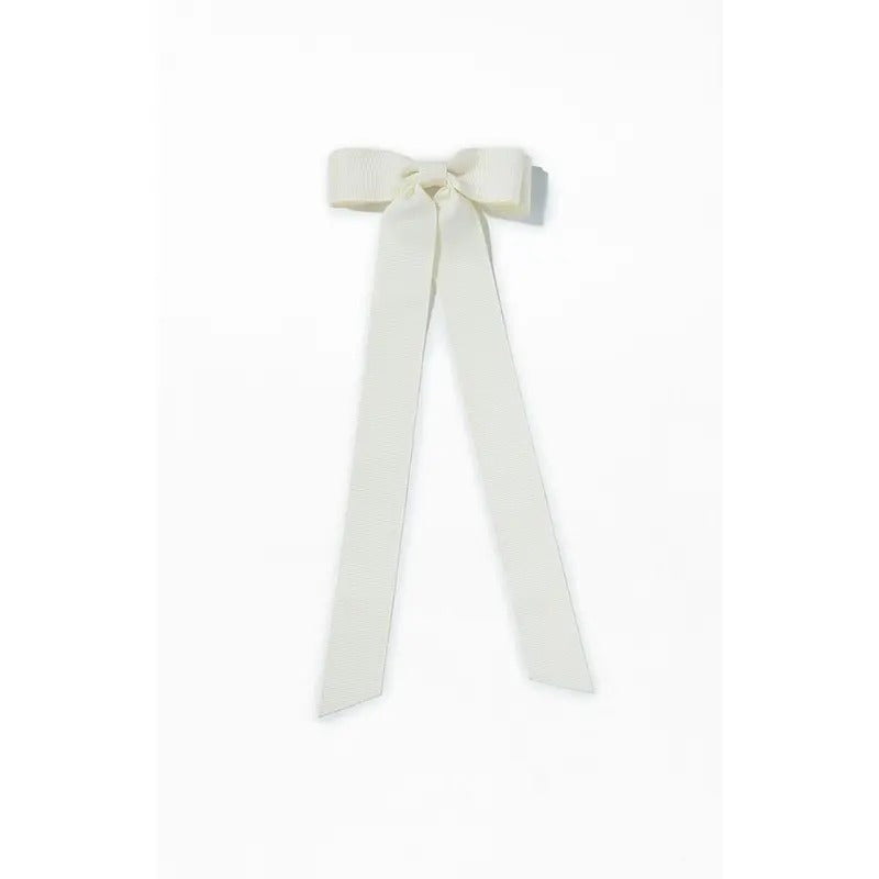 LA Hearts Women's Cream Ribbed Double Loop Bow Barrette T-Shirts, Hoodie, Sweatshirt | DripVista.com