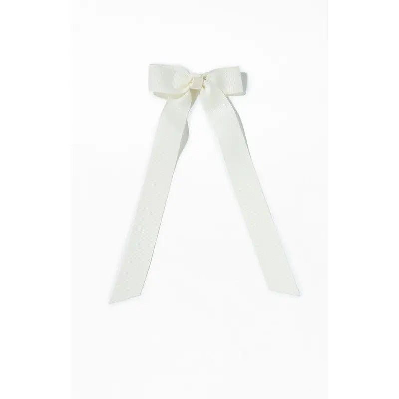 LA Hearts Women's Cream Ribbed Single Loop Bow Barrette T-Shirts, Hoodie, Sweatshirt | DripVista.com