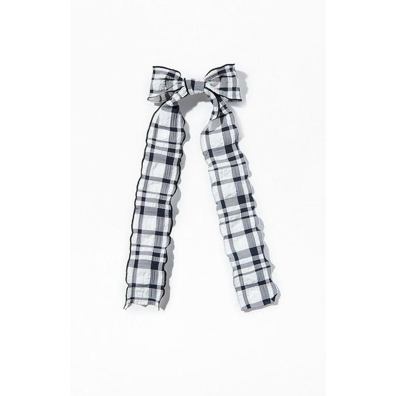 LA Hearts Women's Gingham Ruffle Edge Bow Clip T-Shirts, Hoodie, Sweatshirt | DripVista.com