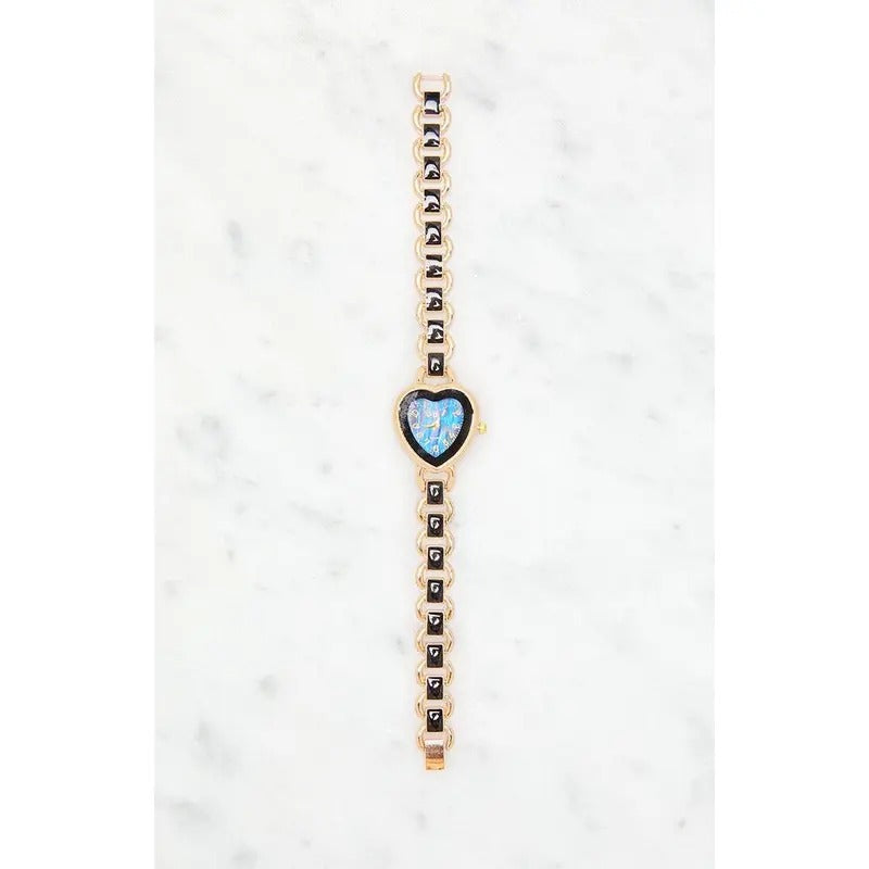LA Hearts Women's Gold & Black Metal Heart Watch T-Shirts, Hoodie, Sweatshirt | DripVista.com