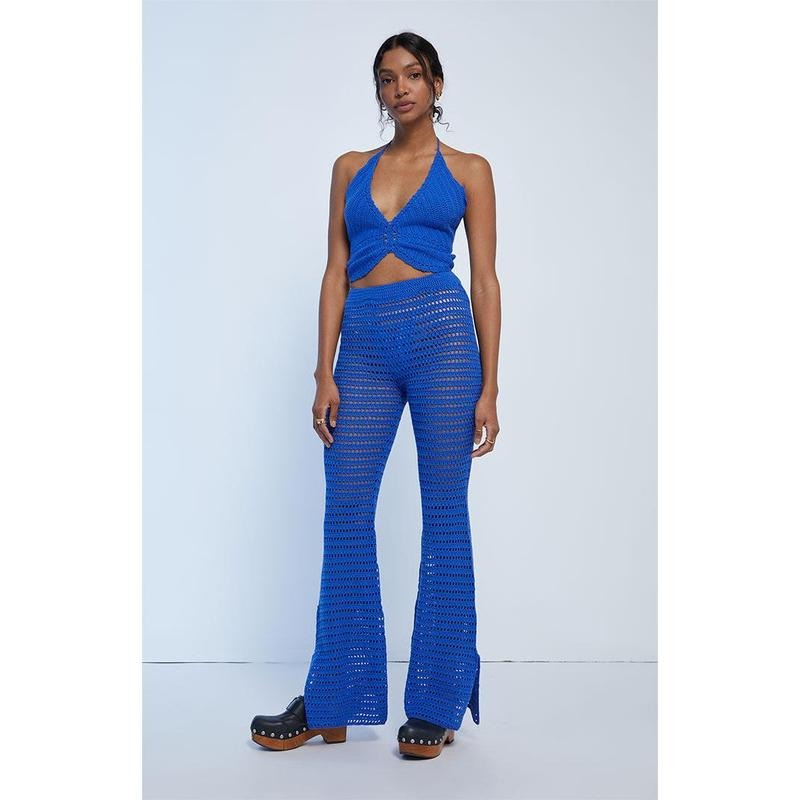 LA Hearts Women's High Waisted Crochet Pants T-Shirts, Hoodie, Sweatshirt | DripVista.com