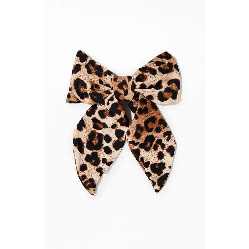 LA Hearts Women's Leopard Big Bow Barrette T-Shirts, Hoodie, Sweatshirt | DripVista.com