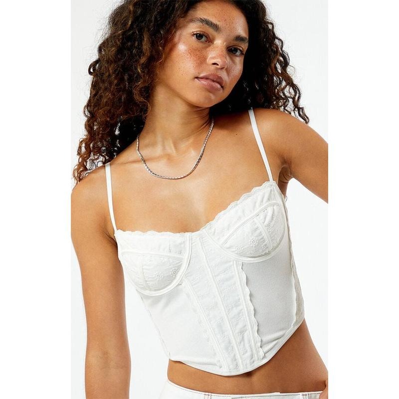 LA Hearts Women's Pointelle Knit Corset T-Shirts, Hoodie, Sweatshirt | DripVista.com