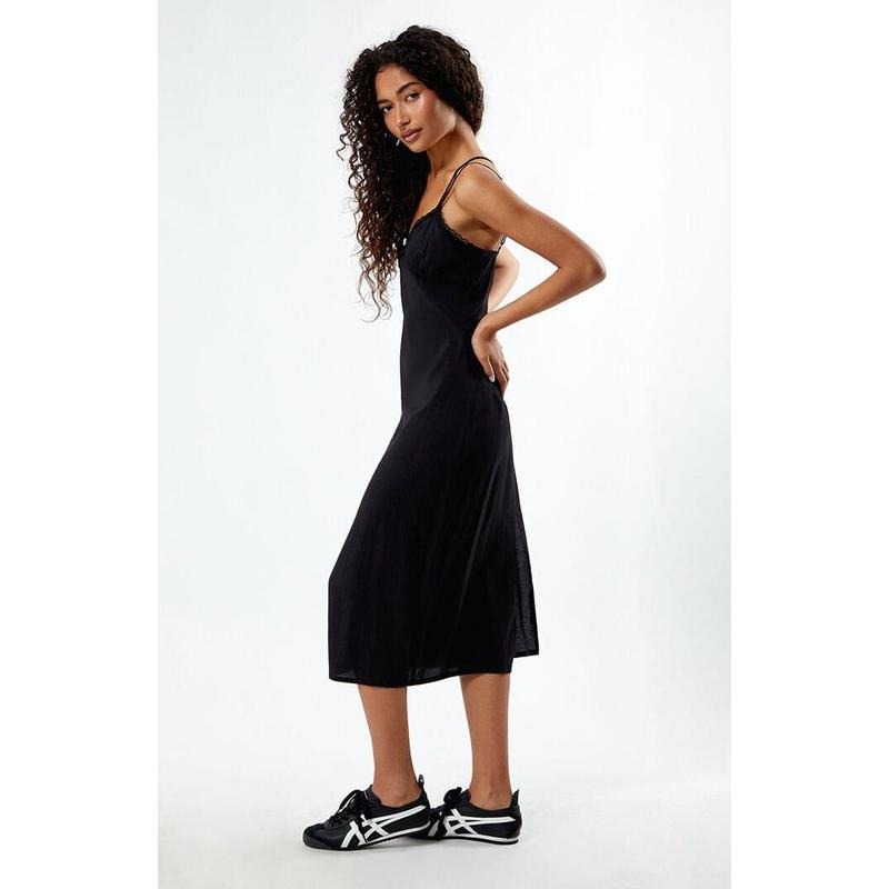 LA Hearts Women's Rosette Linen Midi Dress T-Shirts, Hoodie, Sweatshirt | DripVista.com