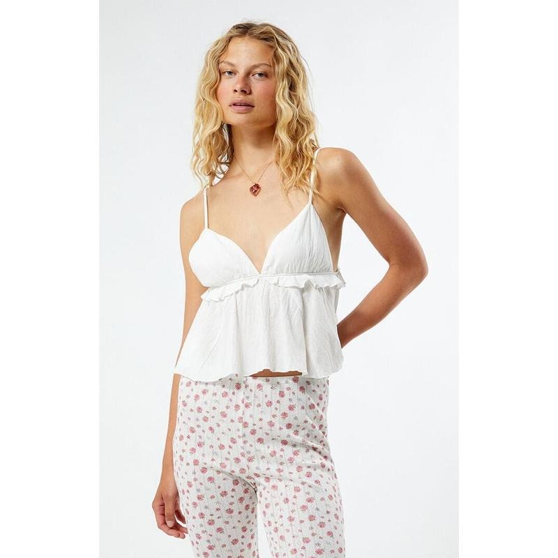 LA Hearts Women's Ruffle V-Neck Babydoll Top T-Shirts, Hoodie, Sweatshirt | DripVista.com