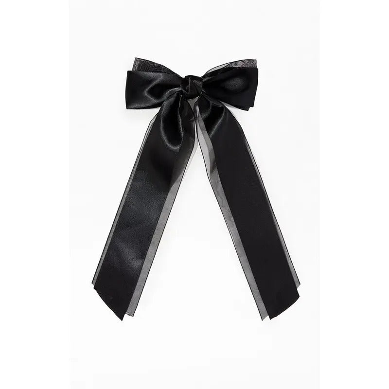 LA Hearts Women's Satin Organza Bow Barrette T-Shirts, Hoodie, Sweatshirt | DripVista.com