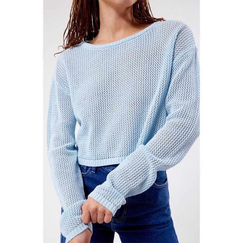 LA Hearts Women's Sea Breeze Cropped Sweater T-Shirts, Hoodie, Sweatshirt | DripVista.com